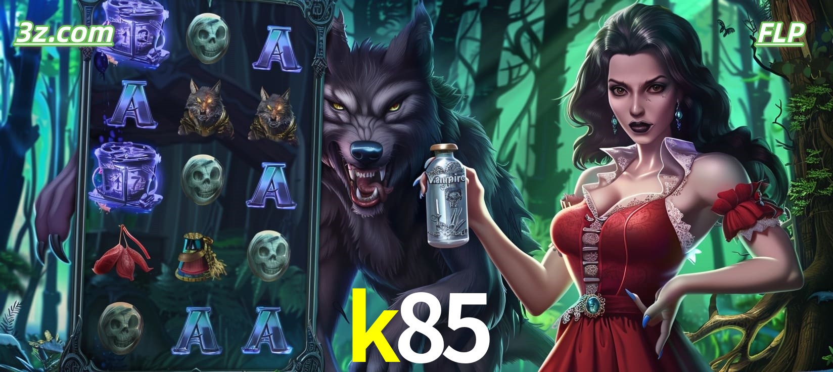 Slots online tema de lobisomem e vampira no k85 cassino Brasil