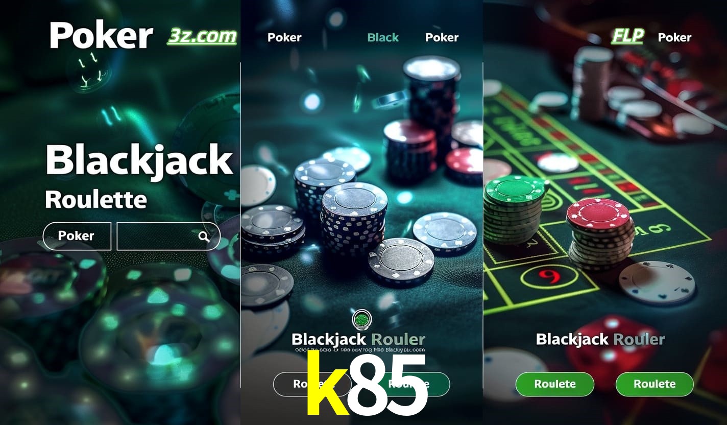 Cassino online k85 com Poker, Blackjack e Roleta ao vivo para jogadores do Brasil