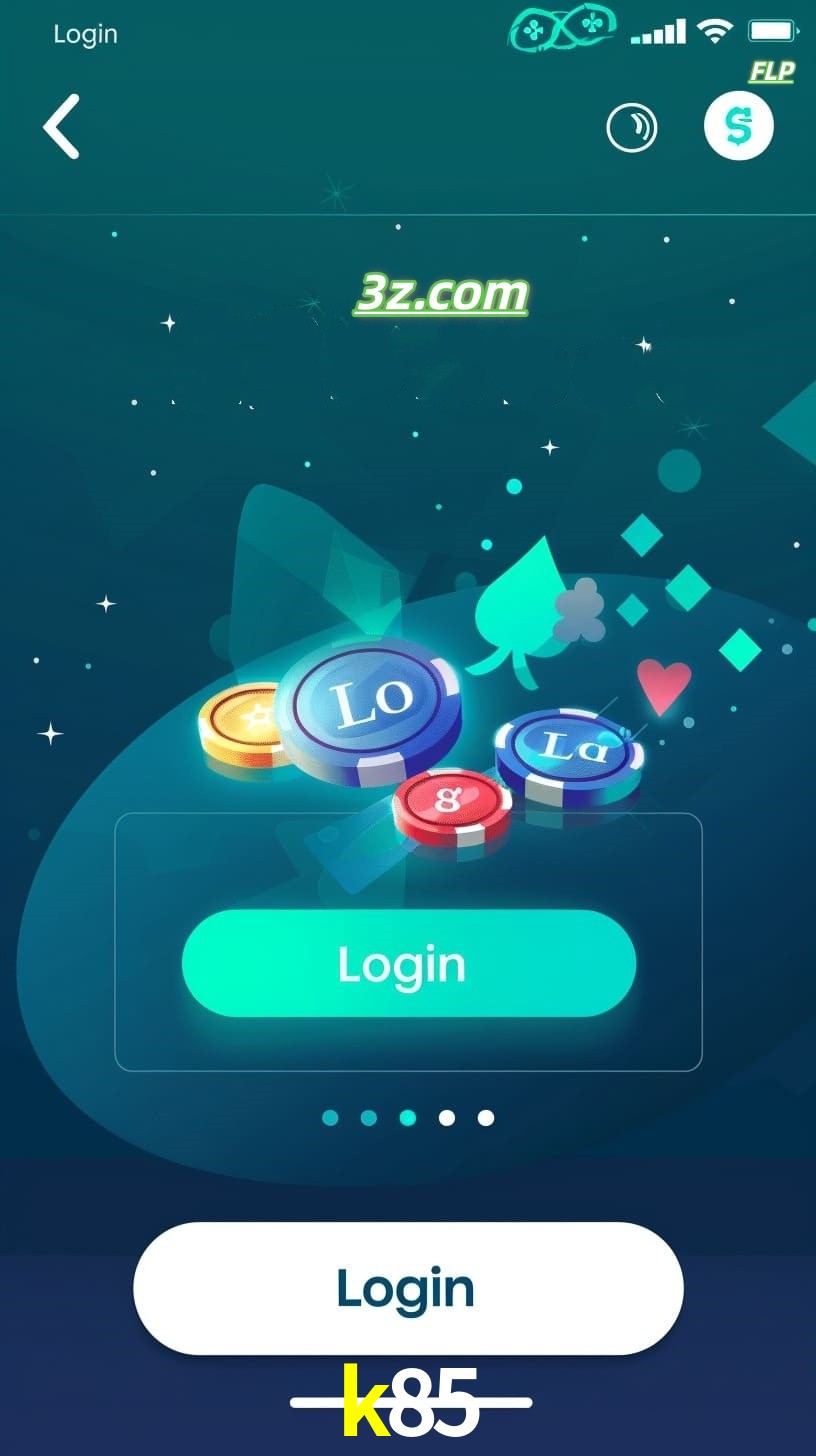 Login no aplicativo de cassino online k85 Brasil com bônus de boas-vindas
